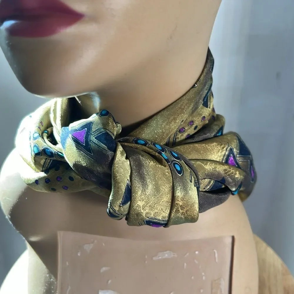 Elegant Gold and Purple Unbranded Scarf